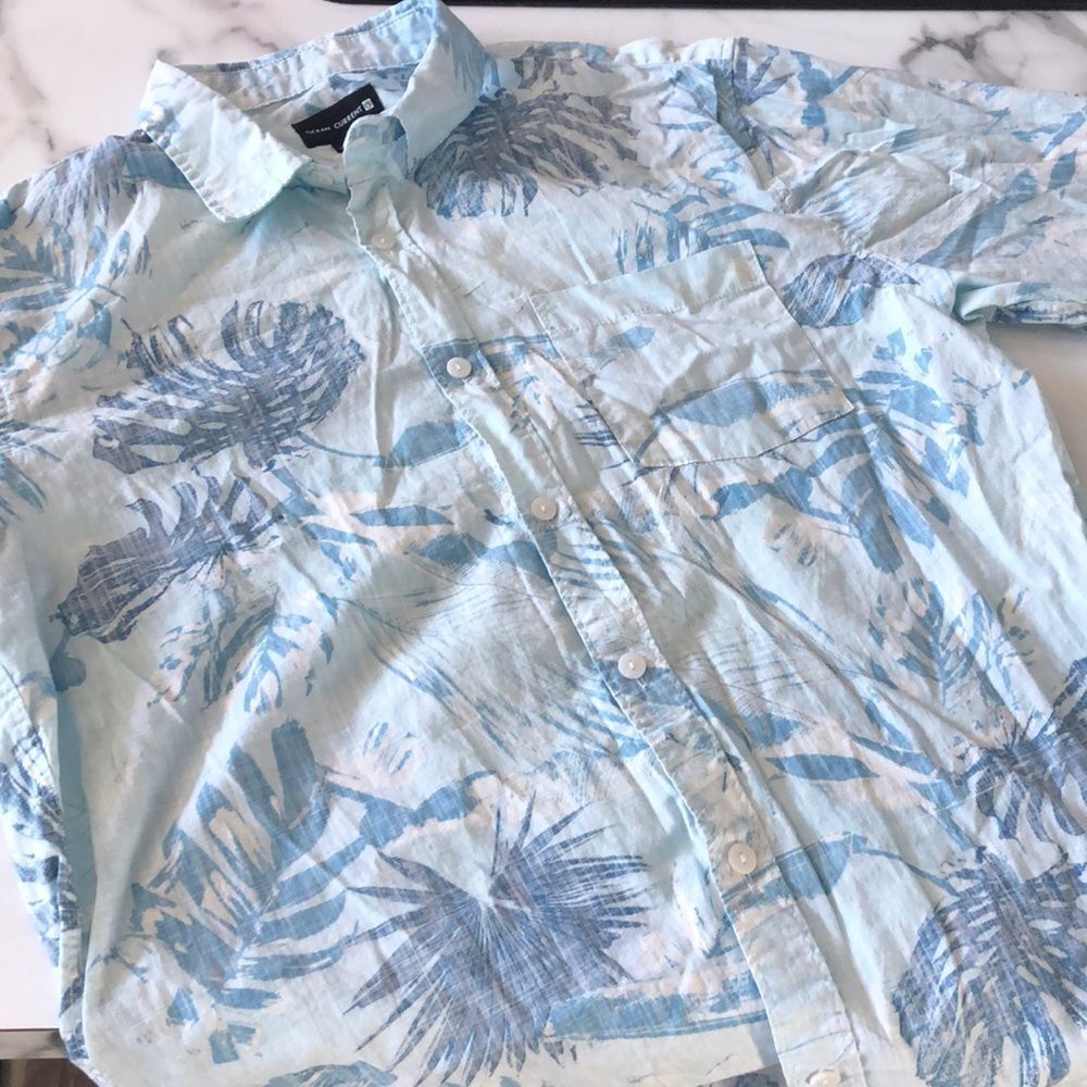 Ocean Current Short Sleeve Button Up Shirt Mens XL
